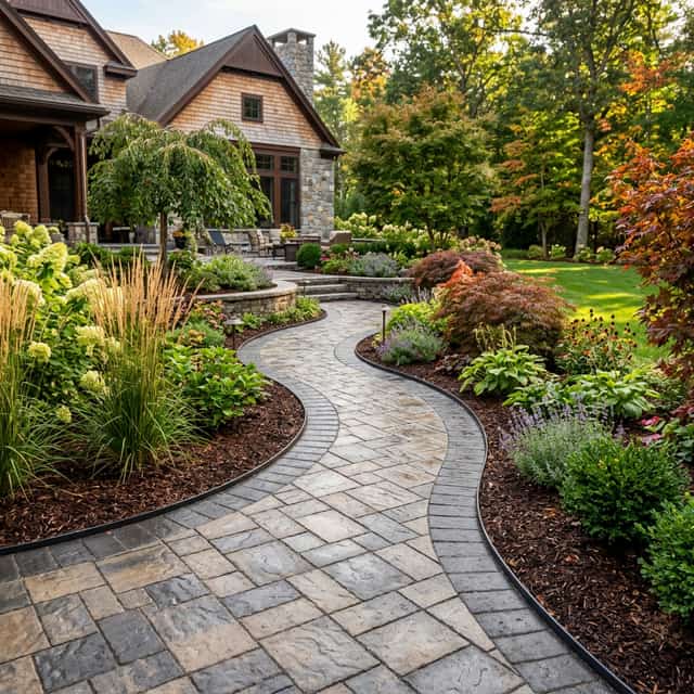 paver patio installation Framingham Massachusetts by Goat Hardscape