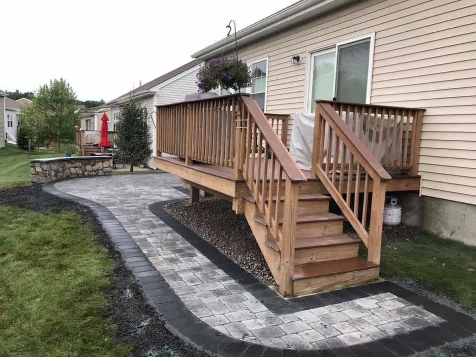 GOAT Hardscape garden beds in Natick, Massachusetts