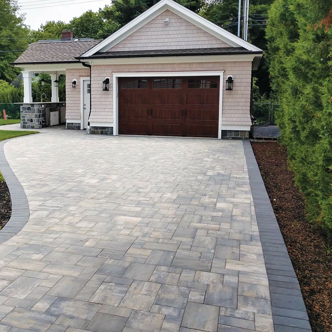 GOAT Hardscape paver driveway in Framingham, Massachusetts
